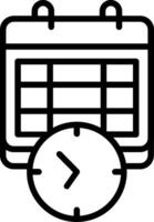 Clock Line Icon Design vector