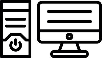 Computer Line Icon Design vector