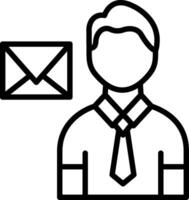 Email Line Icon Design vector