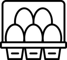 Egg Carton Line Icon Design vector