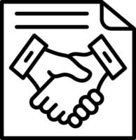 Handshake Line Icon Design vector