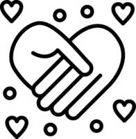 Hands Line Icon Design vector