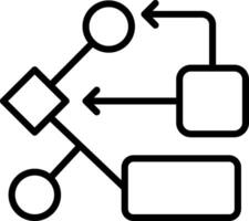 Decision making Line Icon Design vector