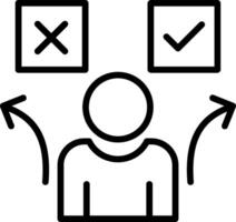 Decision Line Icon Design vector