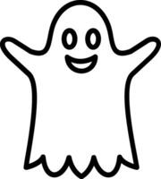 Ghost Line Icon Design vector