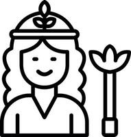 Hera Line Icon Design vector