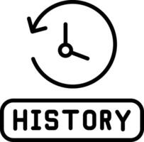 Histroy Line Icon Design vector