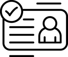 Identity Line Icon Design vector
