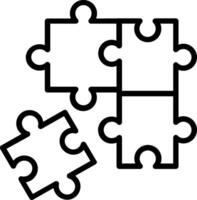 Puzzle Line Icon Design vector