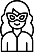 Hero Line Icon Design vector