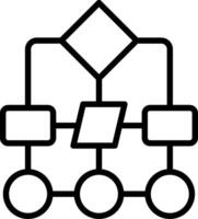 Hierarchical structure Line Icon Design vector
