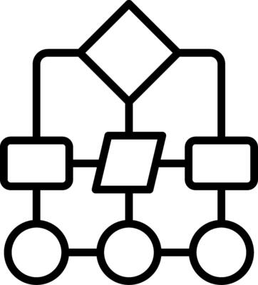 Hierarchical structure Line Icon Design