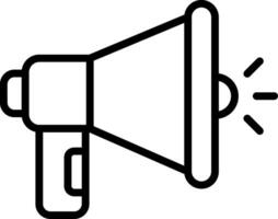Mega phone Line Icon Design vector