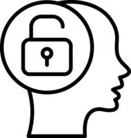 Open Mind Line Icon Design vector