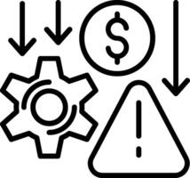 Crisis Management Line Icon Design vector