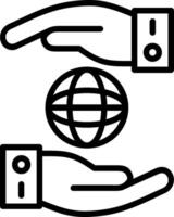 Social Responsibility Line Icon Design vector