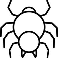 Spider Line Icon Design vector