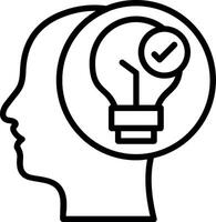 Creative mind Line Icon Design vector