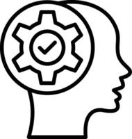 Cognitive Line Icon Design vector
