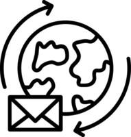 Email Line Icon Design vector
