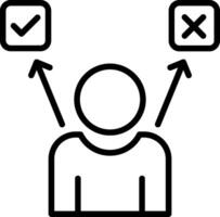Decision Line Icon Design vector