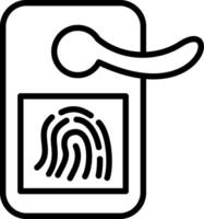 Door Handle Line Icon Design vector