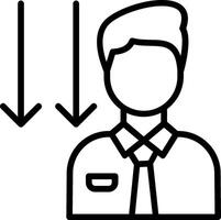 Employee Line Icon Design vector