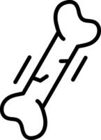 Bone Line Icon Design vector