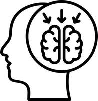 Brainstorming Line Icon Design vector