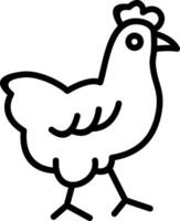 Chicken Line Icon Design vector