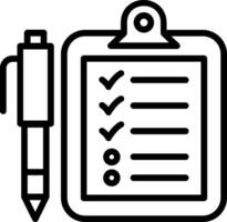 Checklist Line Icon Design vector