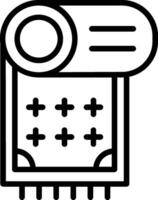 Decorative Textile Line Icon Design vector
