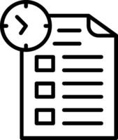 Deadlines Line Icon Design vector