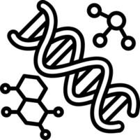 Dna structure Line Icon Design vector