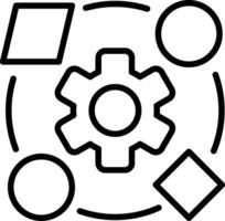 Process Line Icon Design vector