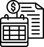 Invoice Line Icon Design vector