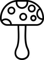 Mushroom Line Icon Design vector