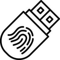 USB Line Icon Design vector