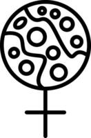 Venus Line Icon Design vector
