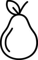 Pear Line Icon Design vector