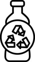 Recycling Line Icon Design vector