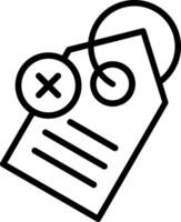 No Sales Line Icon Design vector