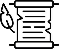 Parchment Line Icon Design vector