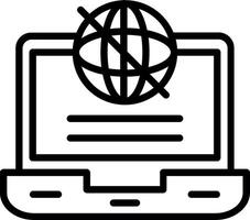 Offline Line Icon Design vector