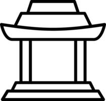 Shrine Line Icon Design vector