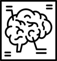 Brain X Ray Line Icon Design vector