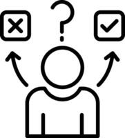 Confused Line Icon Design vector