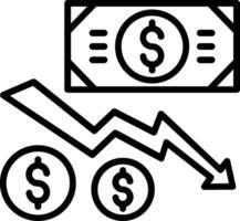 Deficit Line Icon Design vector