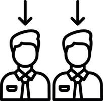 Employees Line Icon Design vector