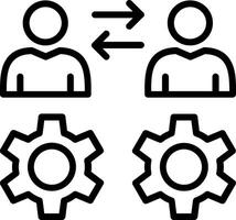 Cooperation Line Icon Design vector